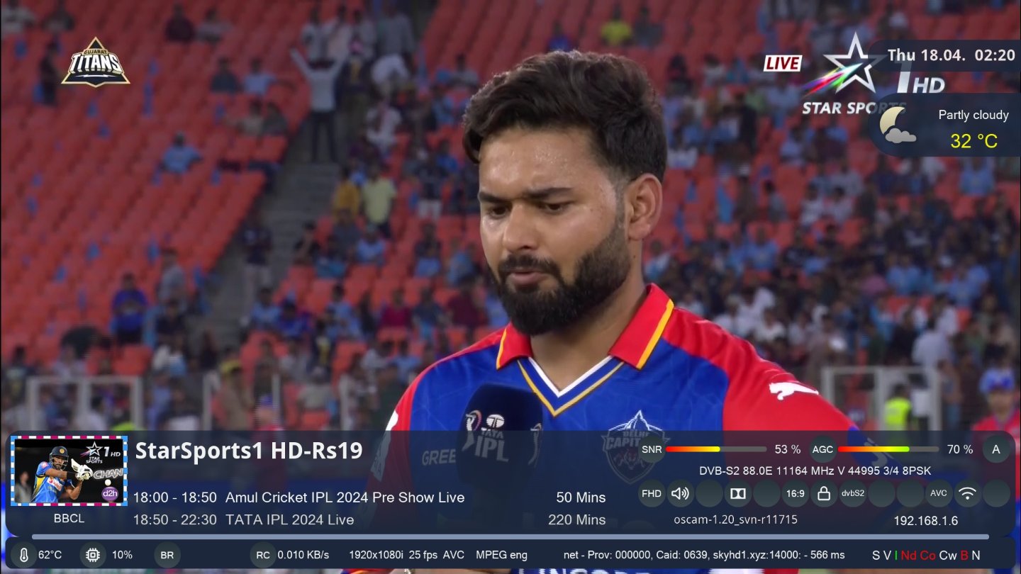 StarSports1 HD-Rs19<br />TATA IPL 2024 Live